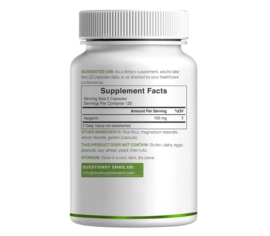 Deal Supplement Apigenin 100mg 240 Capsules