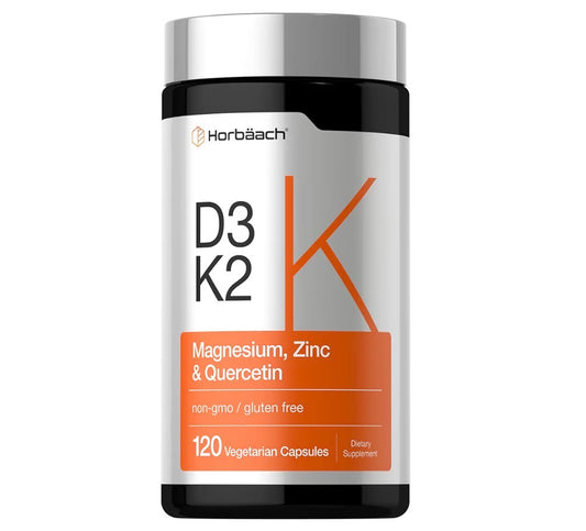 Horbäach D3 K2 with Magnesium, Zinc & Quercetin 120 Capsules