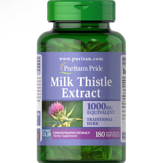 Puritan's Pride Milk Thistle Extract 1000mg 180 Softgels