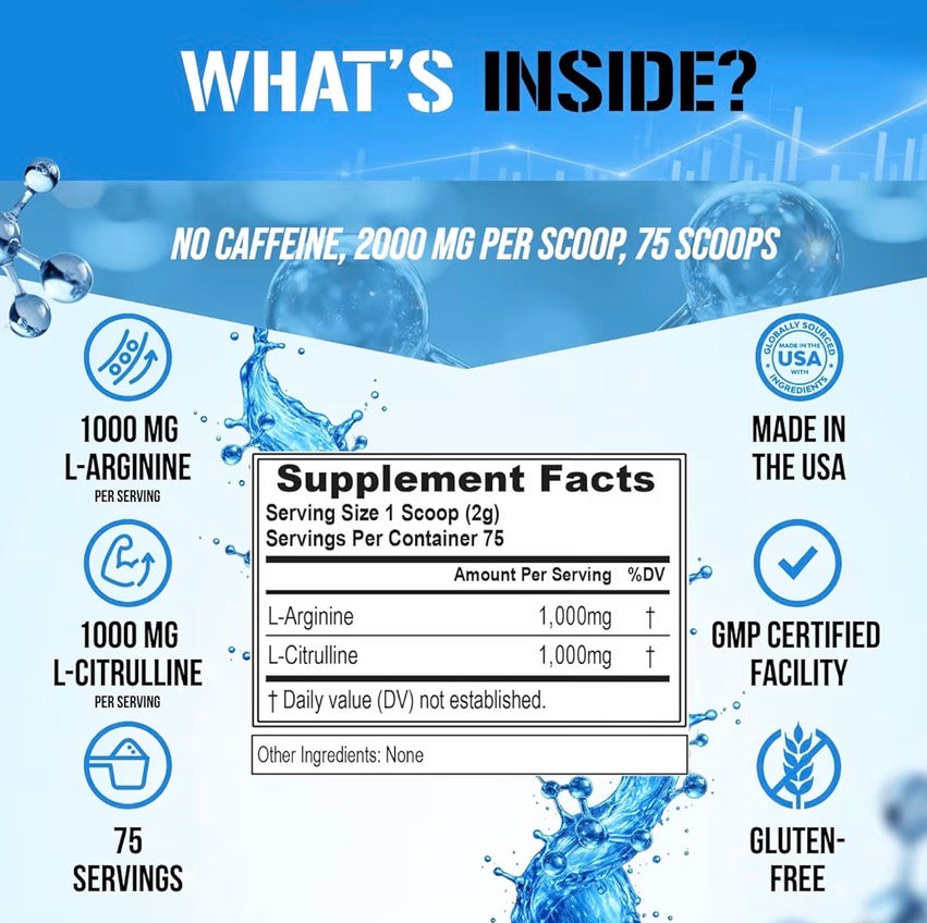 Evlution Nutrition L-Arginine + L-Citrulline Unflavored 150g