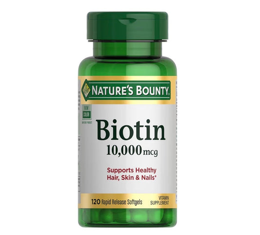 Nature's Bounty Biotin 10,000mcg 120 Softgels