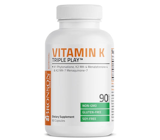 Bronson Vitamin K Triple Play 90 Capsules