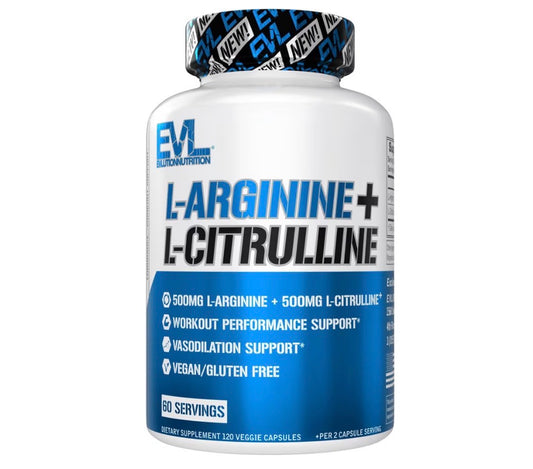 Evlution Nutrition L-Arginine + L-Citrulline 120 Veg Capsules