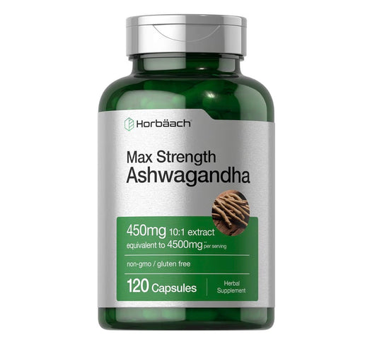 Horbäach Max Strength Ashwagandha 450mg 120 Capsules