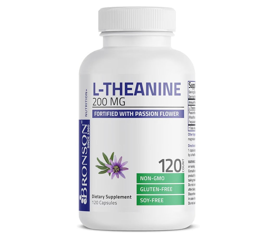 Bronson L-Theanine 200mg with Passion Flower 120 Capsules