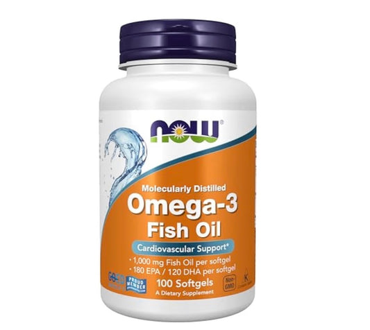NOW Foods Omega-3 Fish Oil 100 Softgels