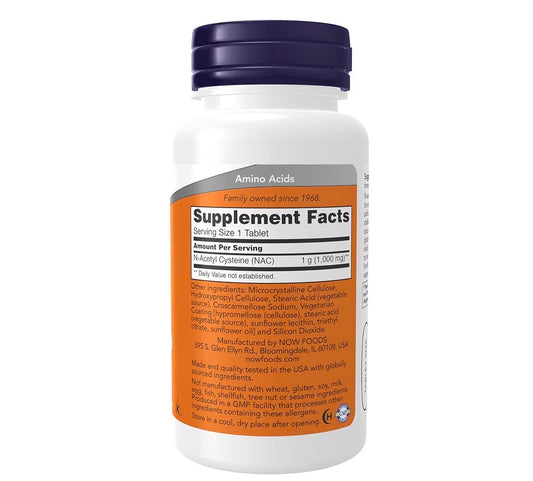 NOW Foods NAC 1000mg 60 Tablets