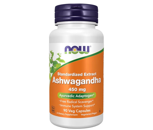 NOW Foods Ashwagandha 450mg 90 Veg Capsules