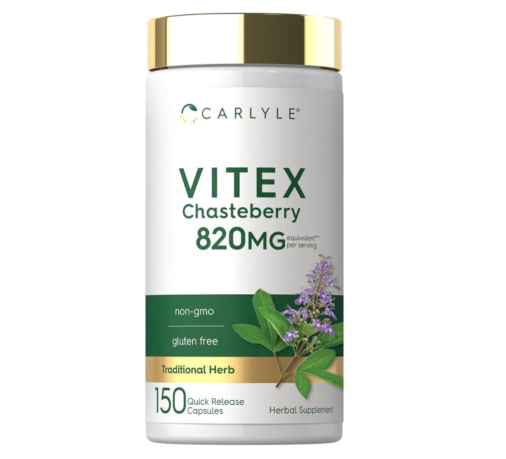 Carlyle Vitex Chasteberry 820mg 150 Capsules, bottle