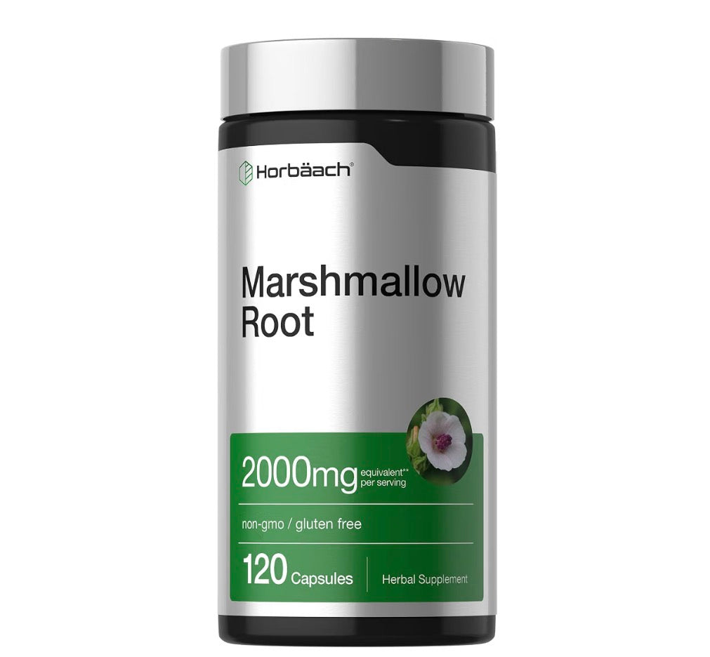 Horbäach Marshmallow Root 2000mg 120 Capsules, bottle